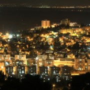 General view of the city of Beit Shemesh as it seen at night time on Sunday, July 13, 2014. Photo by Nati Shohat /Flash90